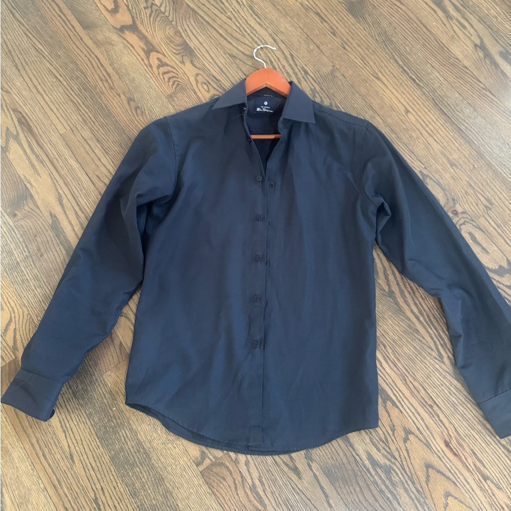 Ben Sherman Men's navy blue Dress Shirt